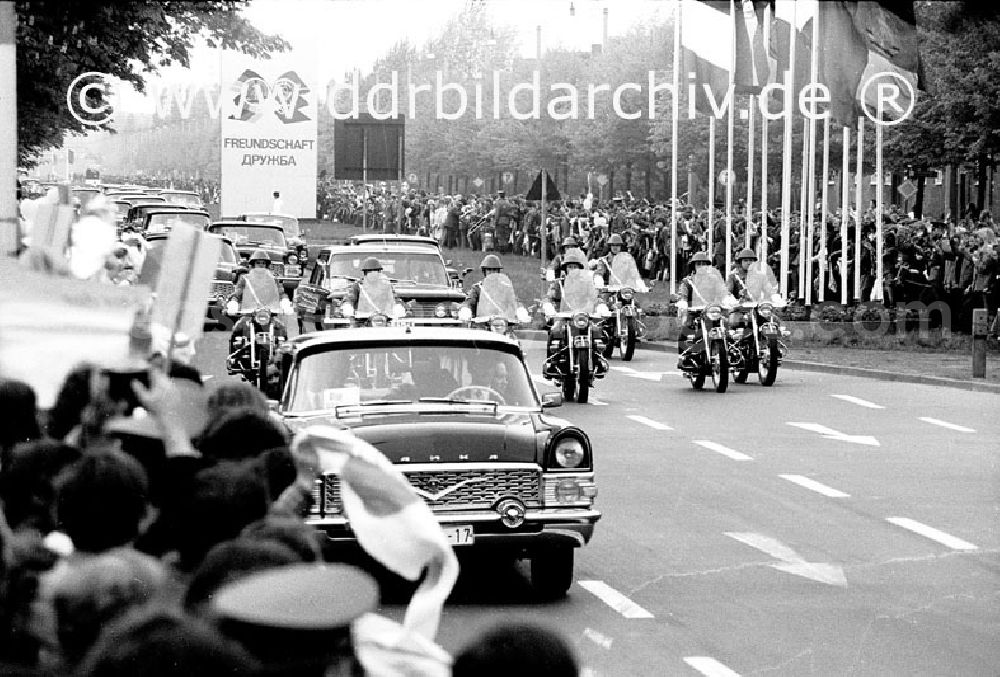 Berlin: April 1973 Besuch vom sowjetischen Generalsekretär Breschnew in Berlin.