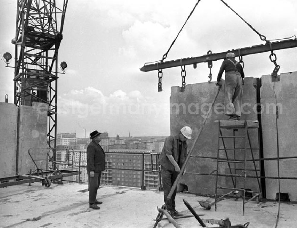 GDR photo archive: Berlin - 1965 Blick vom Punkthaus Berlin