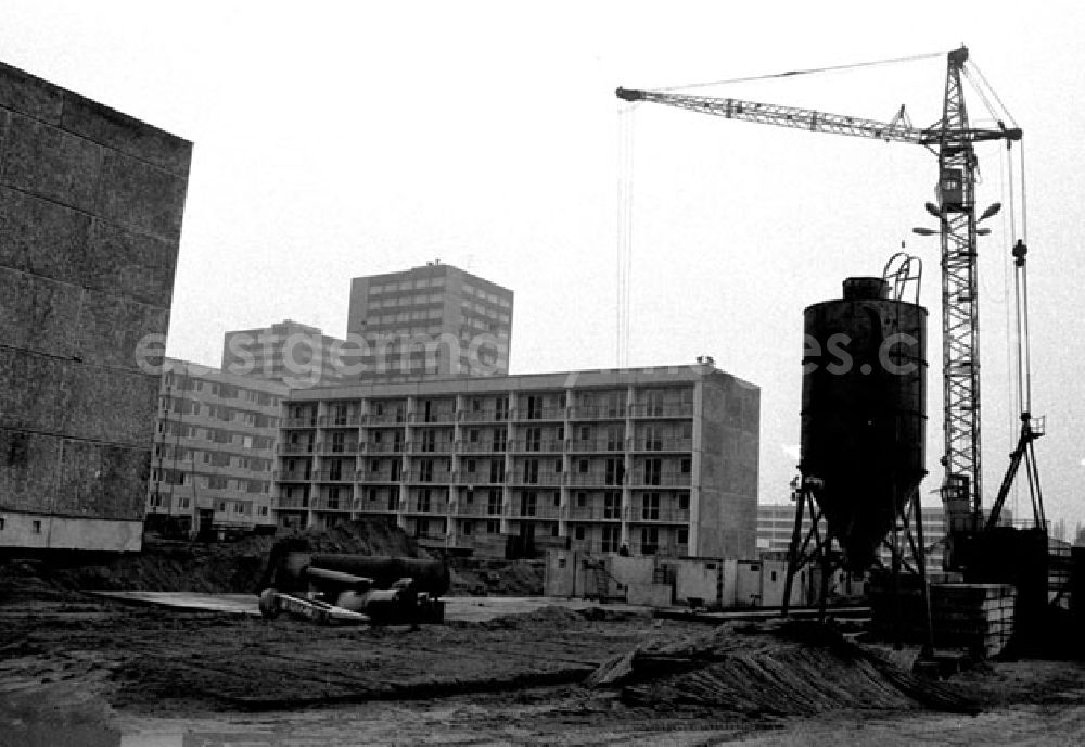 GDR photo archive: Berlin - Dezember 1973 Neubaugebiet in Berlin.