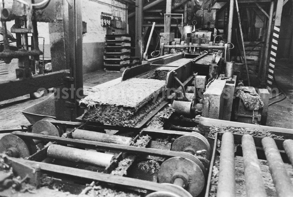 Crottendorf: Factory view and manufacturing process in the StFB Schwarzenberg Bf.Plattenwerk in Crottendorf in the Ore Mountains in Germany