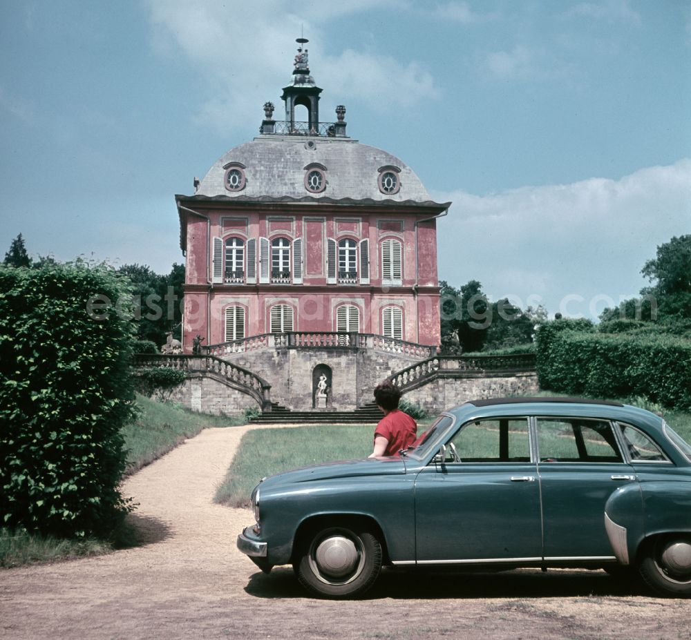 GDR picture archive: Moritzburg - Fasanenschloesschen in the castle park of Moritzburg on the Grosse Fasanenstrasse in Saxony in the area of the former GDR, German Democratic Republic