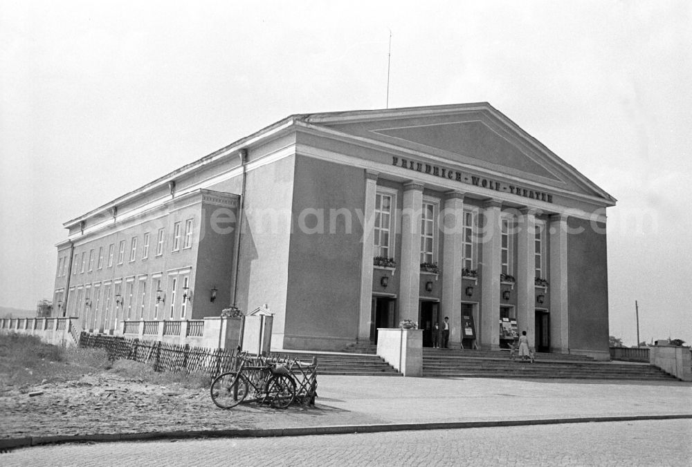 GDR image archive: Eisenhüttenstadt (Stalinstadt) - Friedrich-Wolf-Theater in the Lindenallee in Eisenhuettenstadt (Stalinstadt), Brandenburg in the territory of the former GDR, German Democratic Republic