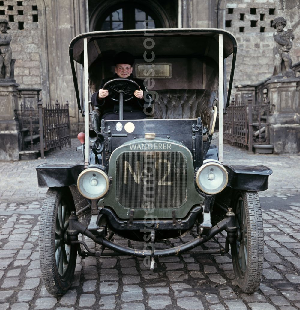 GDR photo archive: Dresden - Historic automobile of the brand Wanderer in the Dresden Transport Museum in Dresden, Saxony in the territory of the former GDR, German Democratic Republic