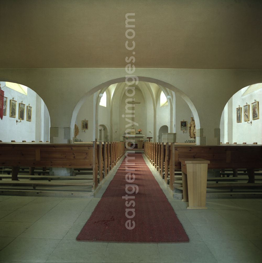 GDR image archive: Ralbitz-Rosenthal - Interior of the sacred building of the church in Ralbitz-Rosenthal, Saxony on the territory of the former GDR, German Democratic Republic