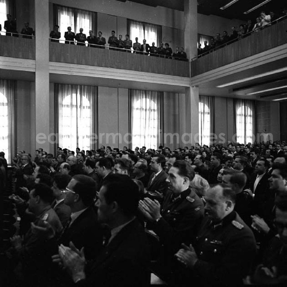 GDR photo archive: Berlin - Mai 1966 Honecker spricht im Auditorium der Humbold Universität