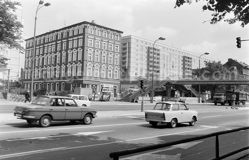 Berlin: Passenger Cars - Motor Vehicles in Road Traffic of the Lada and Trabant type on street Strasse der Befreiung in the district Lichtenberg in Berlin Eastberlin on the territory of the former GDR, German Democratic Republic