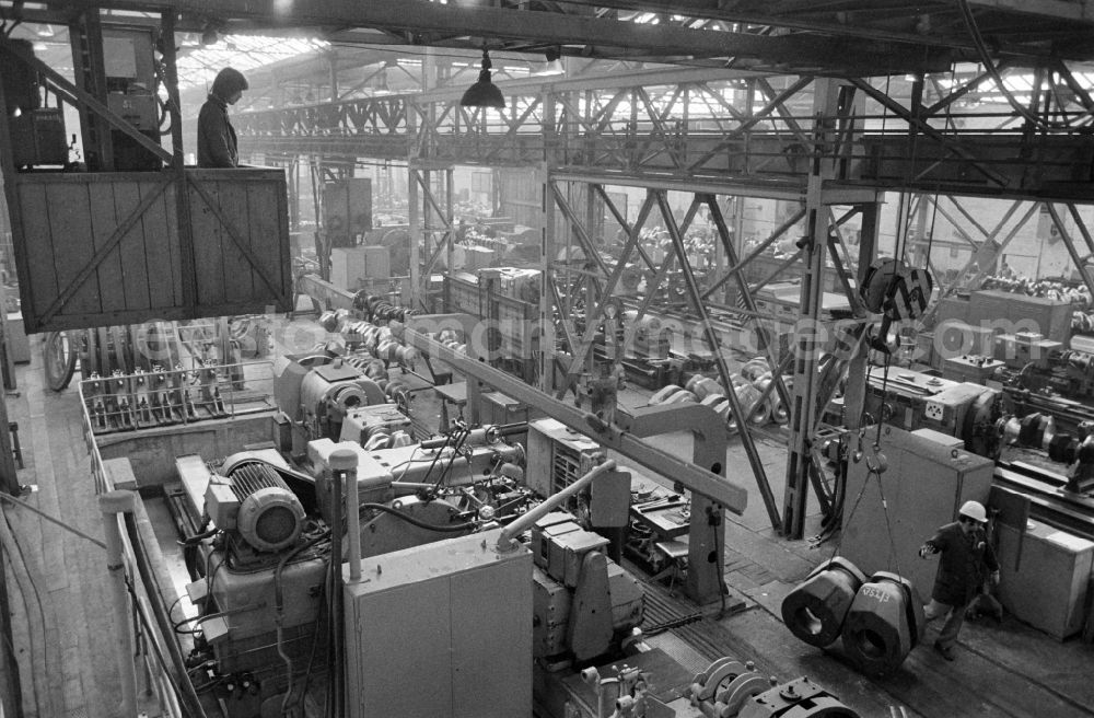 Wildau: Workshop for heavy machinery construction Heinrich Rau in Wildau, Brandenburg in the territory of the former GDR, German Democratic Republic