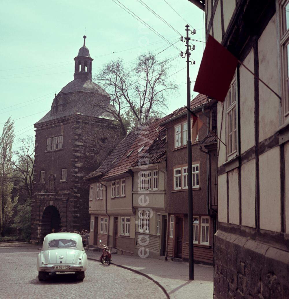 GDR image archive: Mühlhausen - City view of Am Frauentor in Muehlhausen, Thuringia in the area of the former GDR, German Democratic Republic