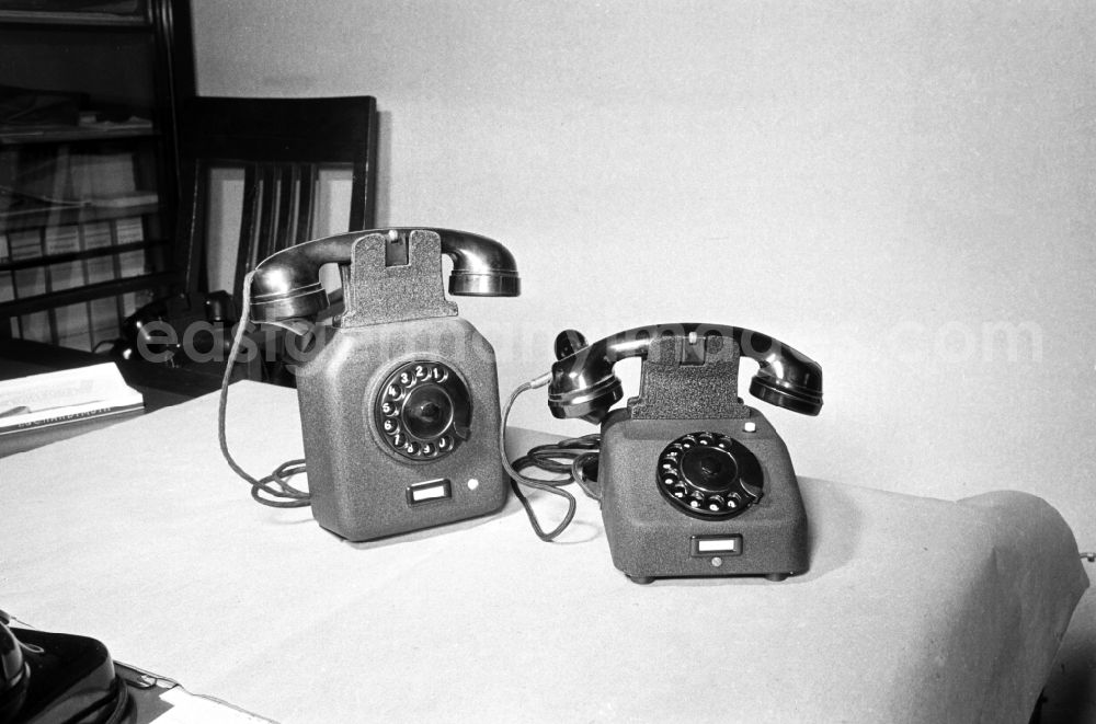 GDR image archive: Berlin - Rotary dial telephones in Berlin East Berlin in the area of the former GDR, German Democratic Republic