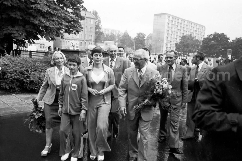 Leipzig: Gymnastics and Sports Festival Spartakiade in Leipzig in the state Saxony on the territory of the former GDR, German Democratic Republic