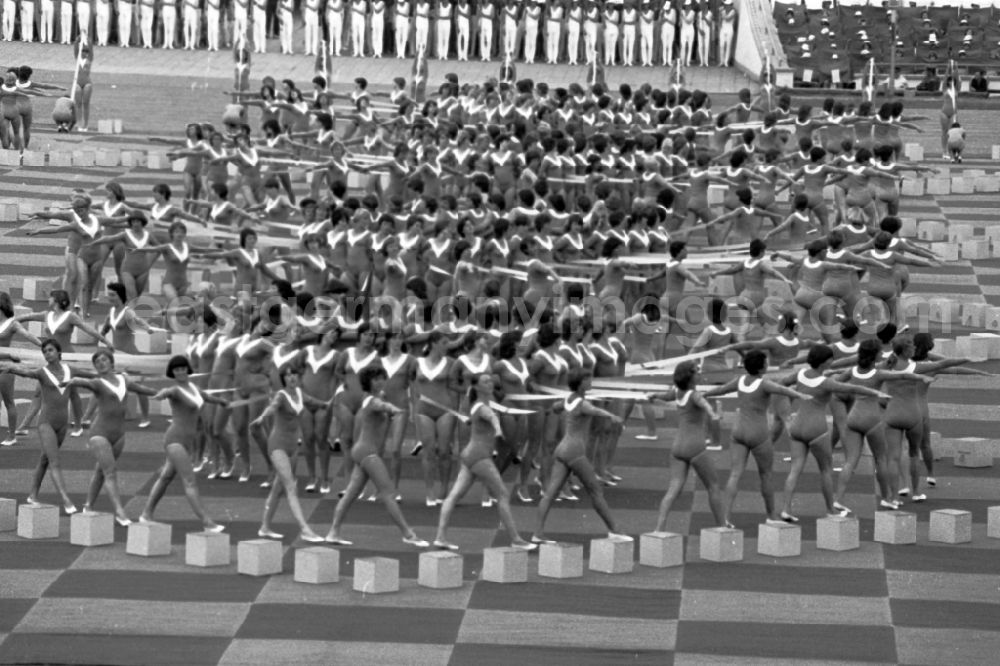 Leipzig: Gymnastics and Sports Festival Spartakiade in Leipzig in the state Saxony on the territory of the former GDR, German Democratic Republic