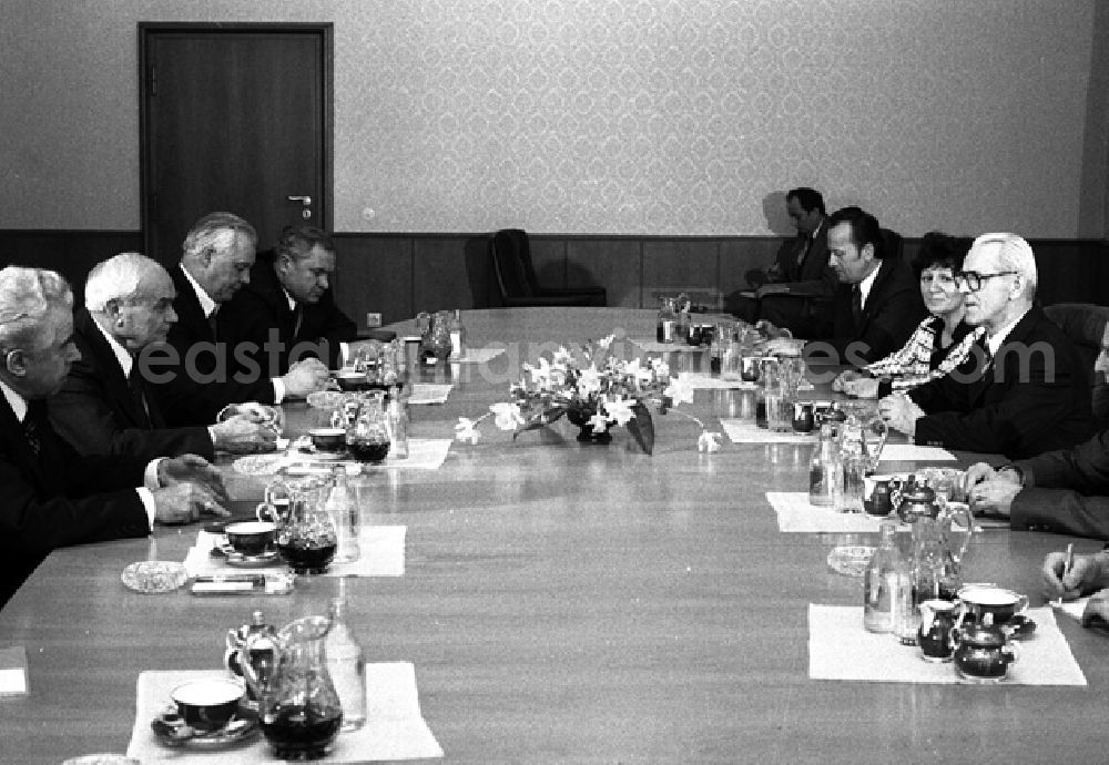 GDR image archive: Berlin - Willi Stoph empfängt Nikolai Baibakow (UdSSR) (144)