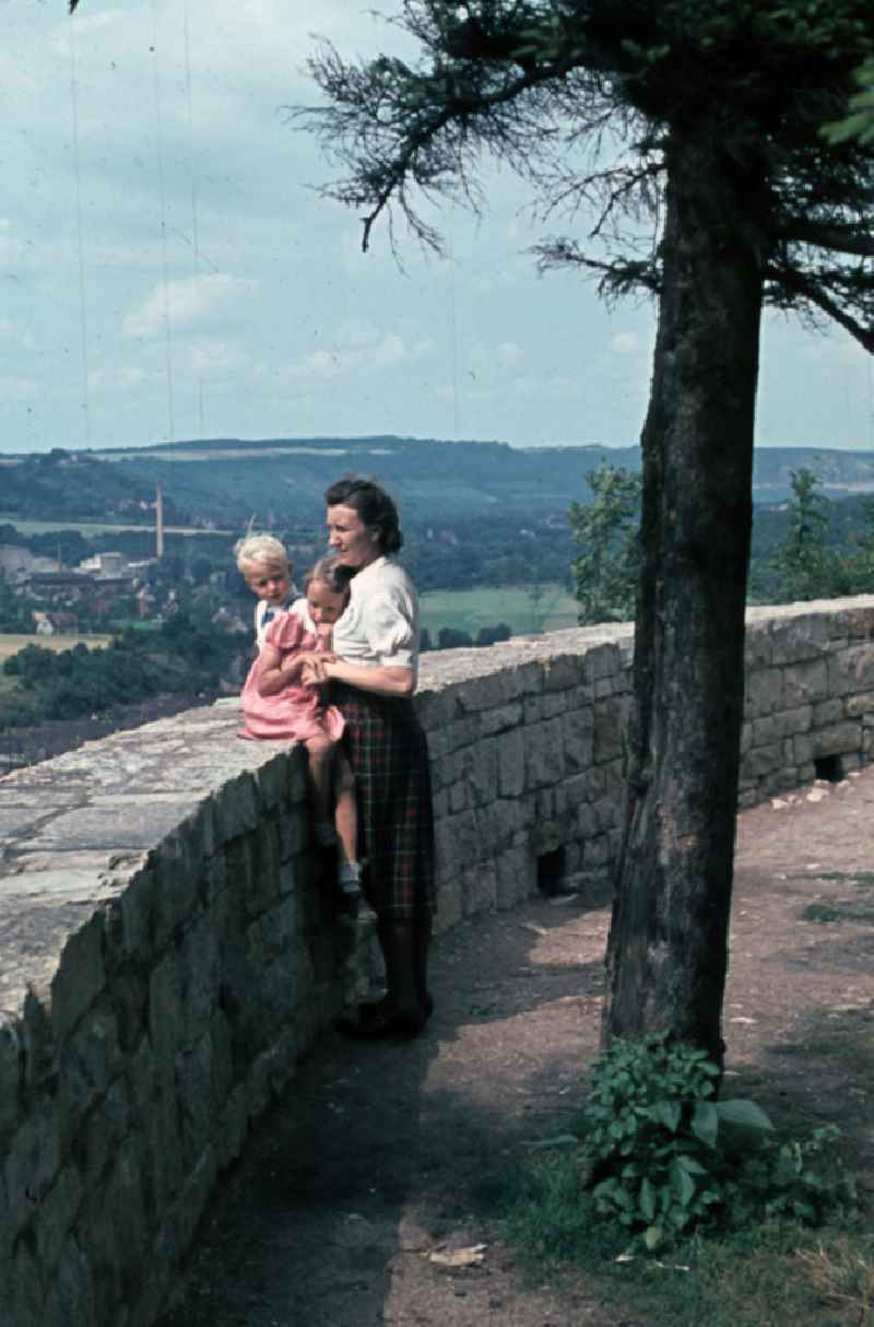 Familienausflug auf der Rudelsburg. Familytrip to the castle Rudelsburg.