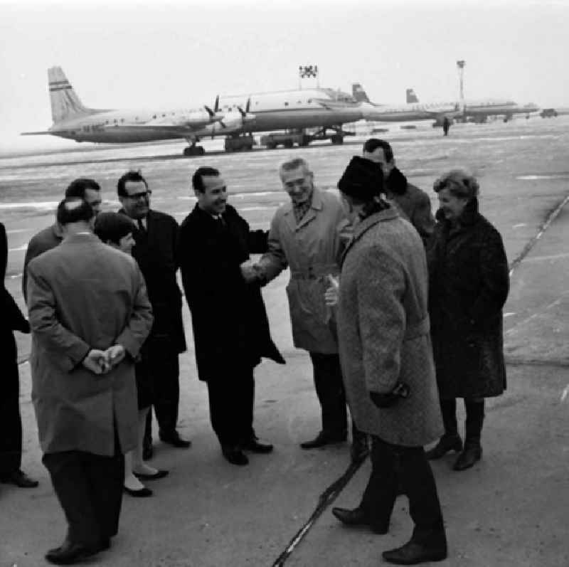 Berlin Februar 1969
Abflug der Delegation des Berliner Magistrats nach Kairo mit Oberbürgermeister Herbert Frechner