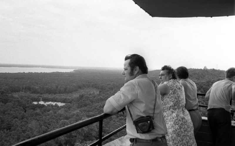 Der Blick von Berlins höchstem Berg, den 114,7 m hohen Müggelbergen, und ihrem Aussichtsturm reicht bis zu 5