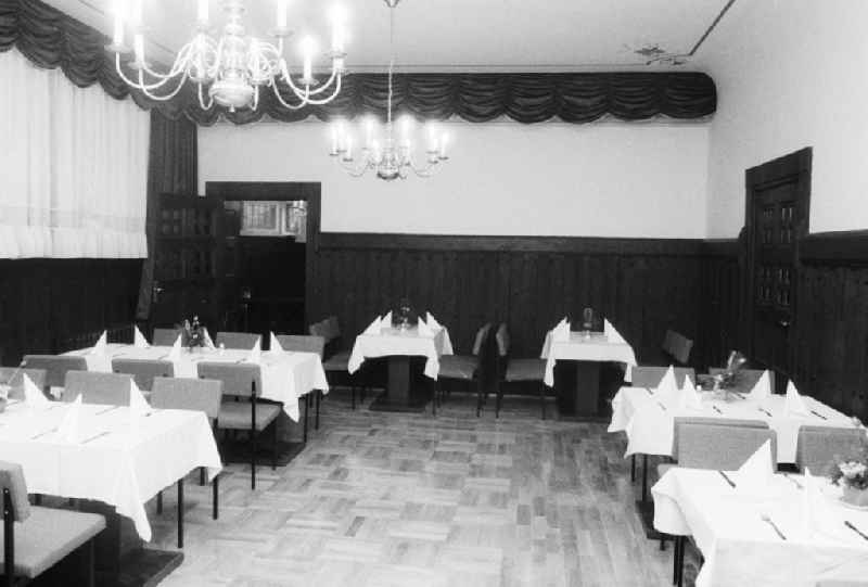 The chimney room in the rathskeller Koepenick - restaurant, jazz cellar, theatre with regional and modern German kitchen in Berlin, the former capital of the GDR, German democratic republic
