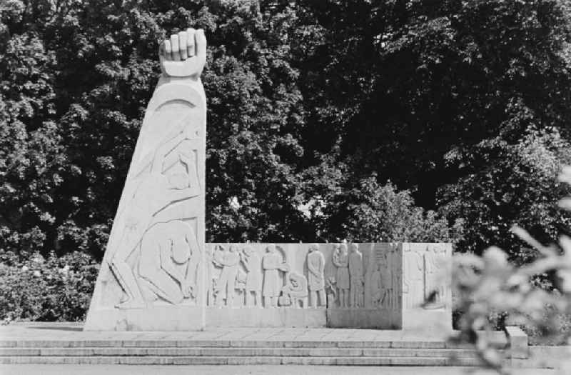 Memorial to the victims of the Koepenick Bloody Week on the 23rd of April Square in the Koepenick district of Berlin East Berlin in the territory of the former GDR, German Democratic Republic