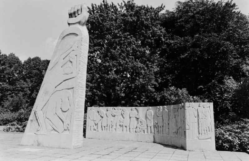 Memorial to the victims of the Koepenick Bloody Week on the 23rd of April Square in the Koepenick district of Berlin East Berlin in the territory of the former GDR, German Democratic Republic