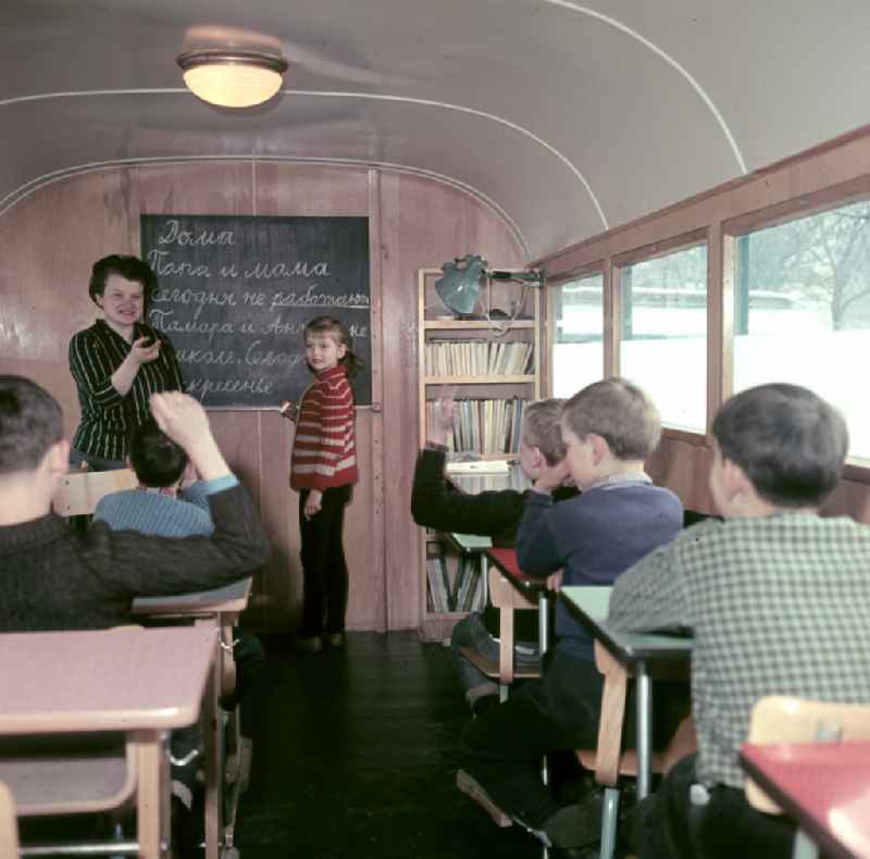 Circus Busch - Russian lessons for the artist children in Berlin East Berlin in the territory of the former GDR, German Democratic Republic