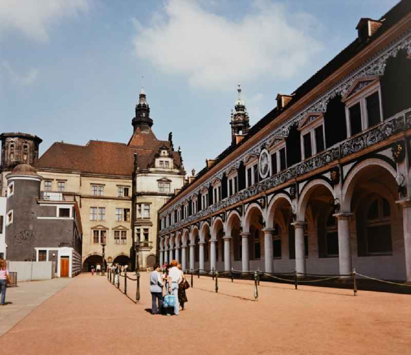 The Stallhof in Dresden in the state Saxony on the territory of the former GDR, German Democratic Republic