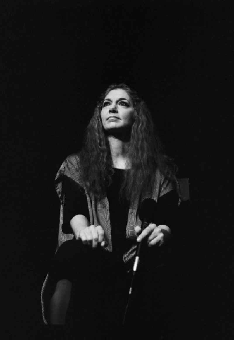 The Austrian actress, singer and writer Erika Pluhar during the Chanson days in Kleist - Theater in Frankfurt / Oder