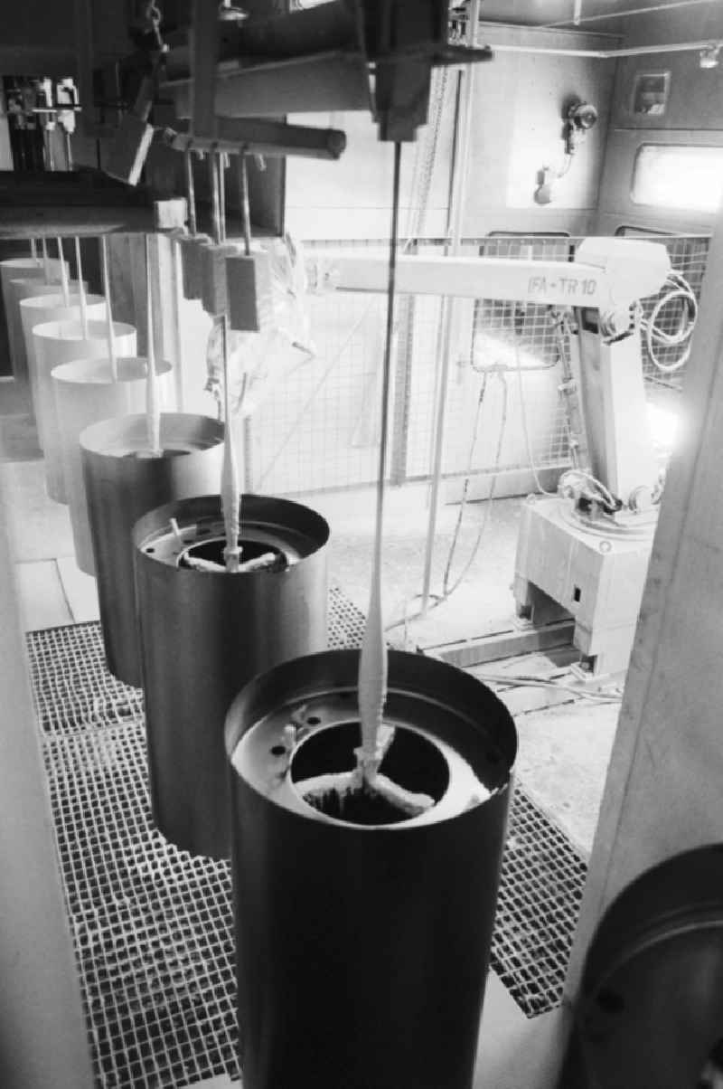 Plant and production equipment for the production of hot water systems in 'LEW Hennigsdorf' in Hennigsdorf in Brandenburg on the territory of the former GDR, German Democratic Republic