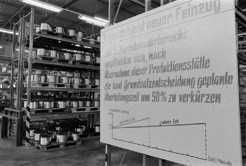 Production facility rolling mill in Hettstedt, Saxony-Anhalt in the territory of the former GDR, German Democratic Republic