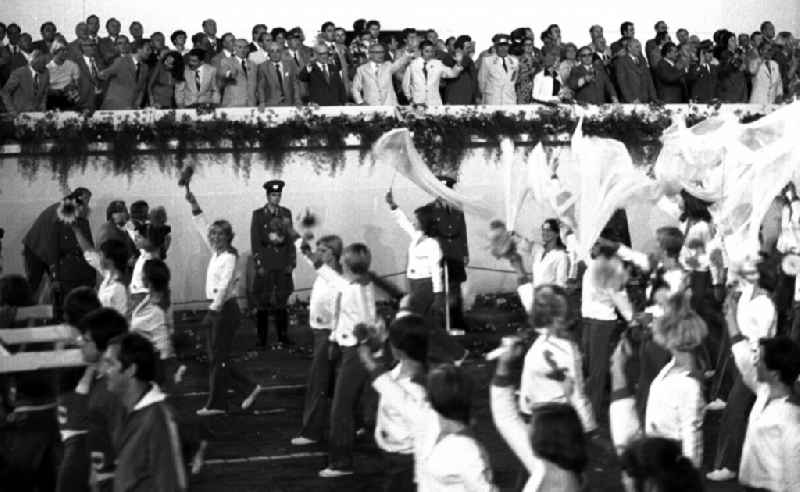 Gymnastics and Sports Festival Spartakiade in Leipzig in the state Saxony on the territory of the former GDR, German Democratic Republic