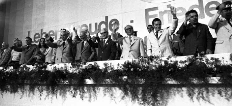 Gymnastics and Sports Festival Spartakiade in Leipzig in the state Saxony on the territory of the former GDR, German Democratic Republic