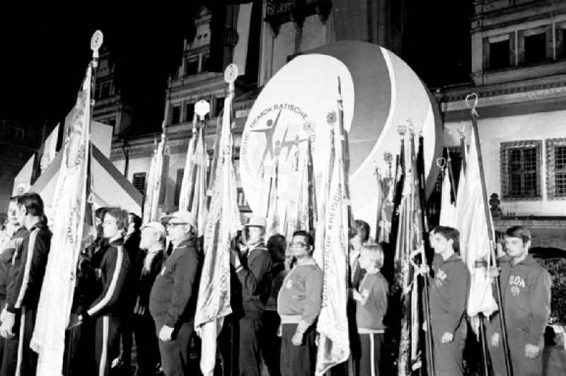 Gymnastics and Sports Festival Spartakiade in Leipzig in the state Saxony on the territory of the former GDR, German Democratic Republic