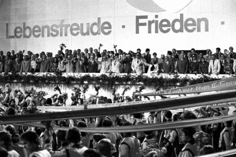 Gymnastics and Sports Festival Spartakiade in Leipzig in the state Saxony on the territory of the former GDR, German Democratic Republic