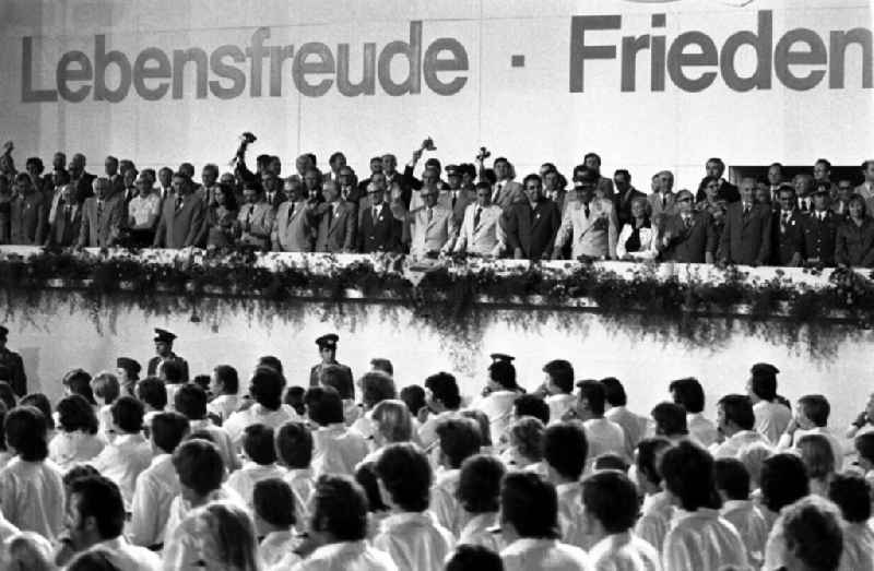 Gymnastics and Sports Festival Spartakiade in Leipzig in the state Saxony on the territory of the former GDR, German Democratic Republic