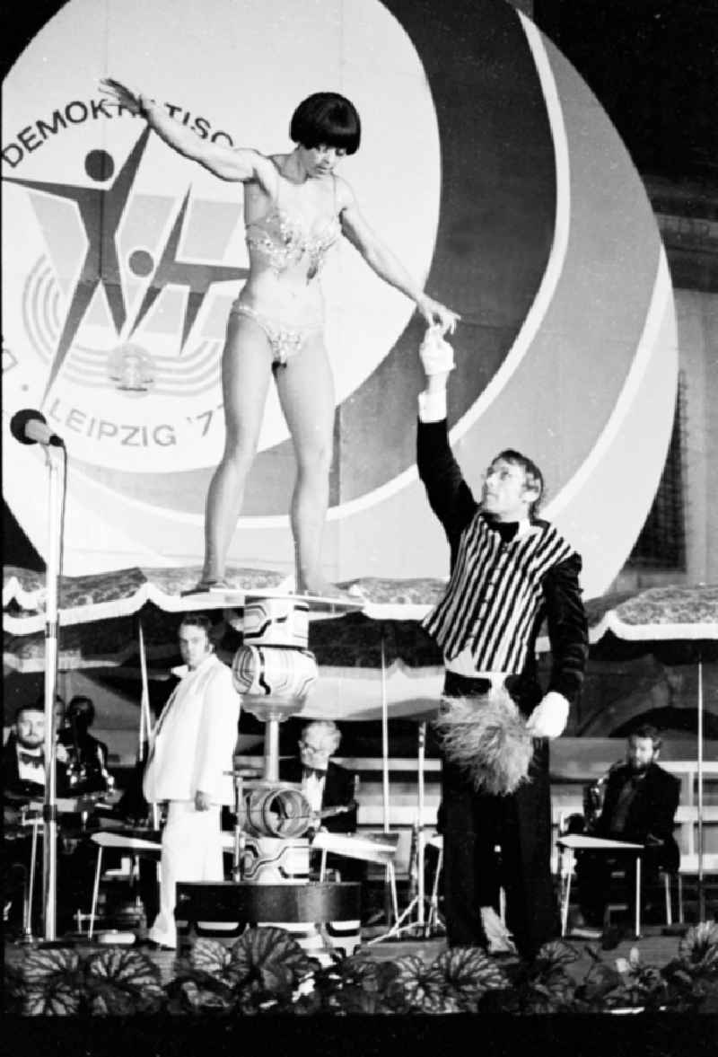 Gymnastics and Sports Festival Spartakiade in Leipzig in the state Saxony on the territory of the former GDR, German Democratic Republic