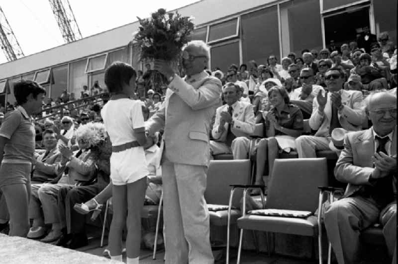 Gymnastics and Sports Festival Spartakiade in Leipzig in the state Saxony on the territory of the former GDR, German Democratic Republic