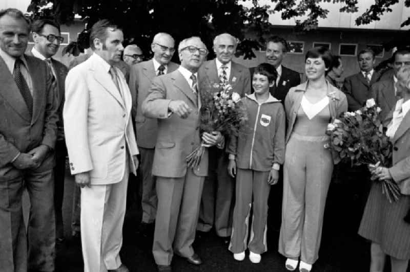 Gymnastics and Sports Festival Spartakiade in Leipzig in the state Saxony on the territory of the former GDR, German Democratic Republic