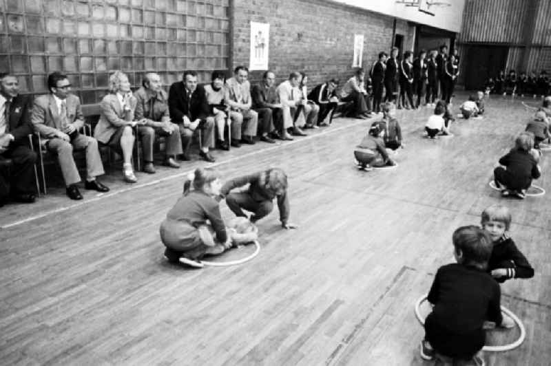 Gymnastics and Sports Festival Spartakiade in Leipzig in the state Saxony on the territory of the former GDR, German Democratic Republic