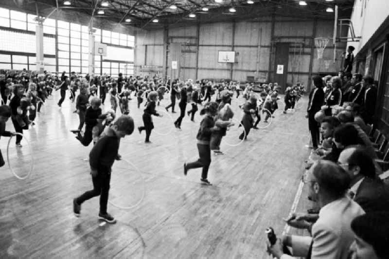 Gymnastics and Sports Festival Spartakiade in Leipzig in the state Saxony on the territory of the former GDR, German Democratic Republic