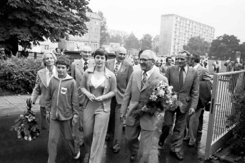 Gymnastics and Sports Festival Spartakiade in Leipzig in the state Saxony on the territory of the former GDR, German Democratic Republic