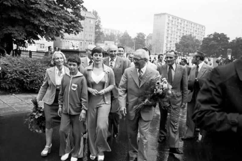 Gymnastics and Sports Festival Spartakiade in Leipzig in the state Saxony on the territory of the former GDR, German Democratic Republic