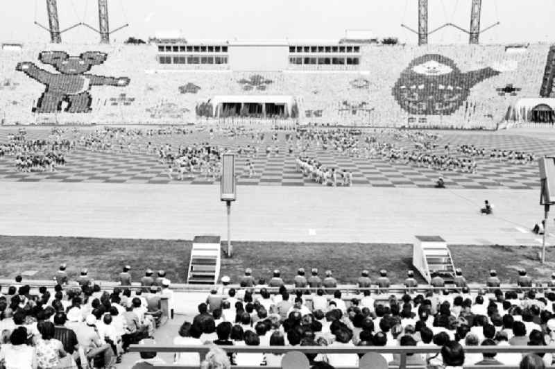 Gymnastics and Sports Festival Spartakiade in Leipzig in the state Saxony on the territory of the former GDR, German Democratic Republic