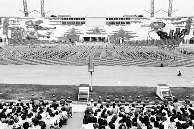 Gymnastics and Sports Festival Spartakiade in Leipzig in the state Saxony on the territory of the former GDR, German Democratic Republic