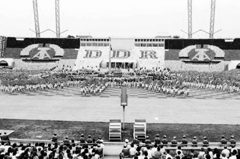 Gymnastics and Sports Festival Spartakiade in Leipzig in the state Saxony on the territory of the former GDR, German Democratic Republic