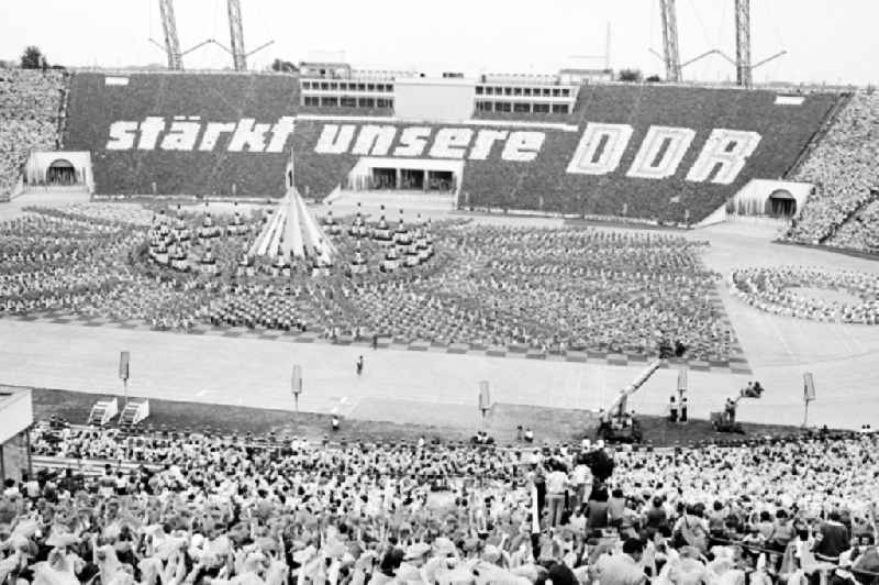 Gymnastics and Sports Festival Spartakiade in Leipzig in the state Saxony on the territory of the former GDR, German Democratic Republic