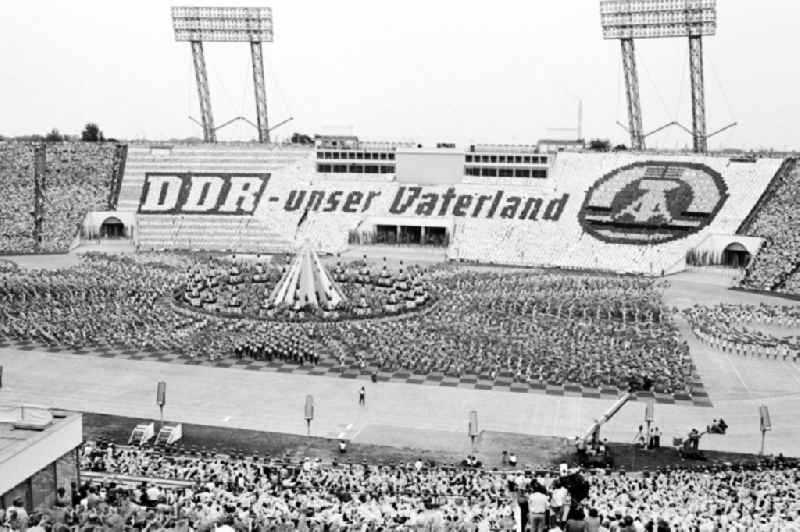 Gymnastics and Sports Festival Spartakiade in Leipzig in the state Saxony on the territory of the former GDR, German Democratic Republic