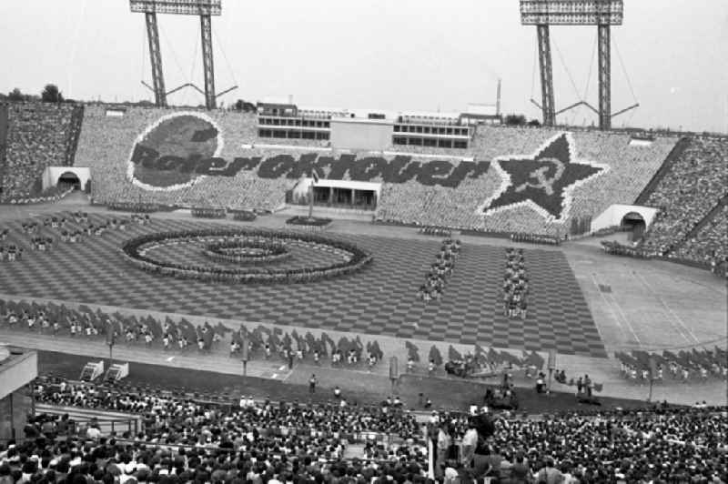 Gymnastics and Sports Festival Spartakiade in Leipzig in the state Saxony on the territory of the former GDR, German Democratic Republic