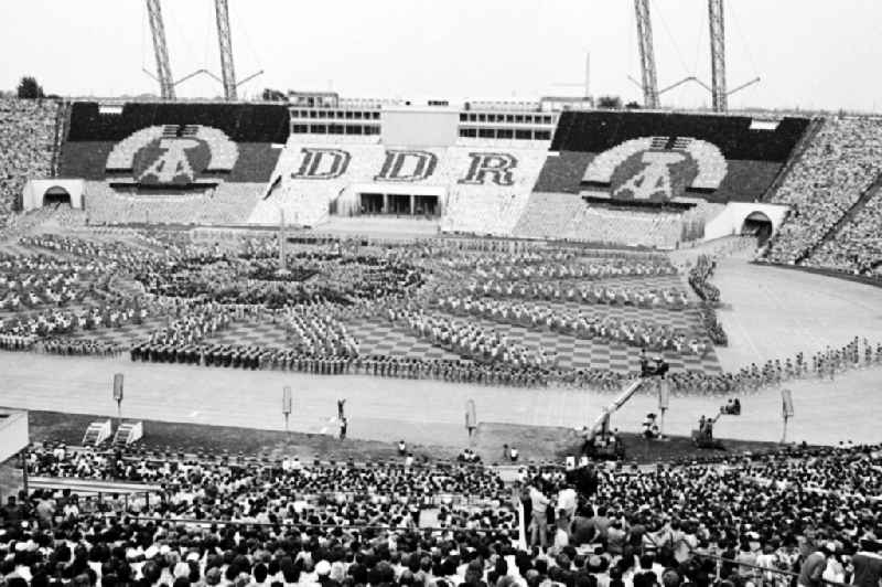 Gymnastics and Sports Festival Spartakiade in Leipzig in the state Saxony on the territory of the former GDR, German Democratic Republic