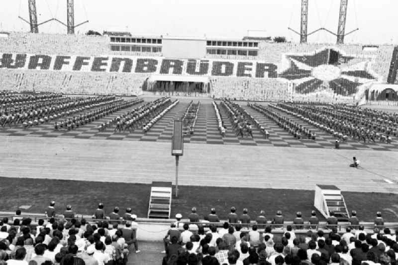 Gymnastics and Sports Festival Spartakiade in Leipzig in the state Saxony on the territory of the former GDR, German Democratic Republic