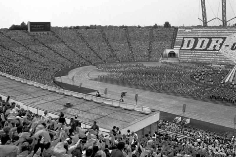 Gymnastics and Sports Festival Spartakiade in Leipzig in the state Saxony on the territory of the former GDR, German Democratic Republic