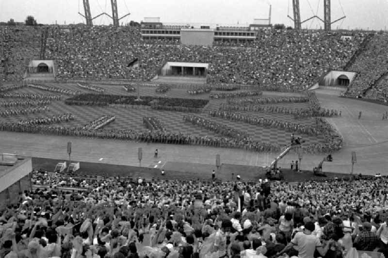 Gymnastics and Sports Festival Spartakiade in Leipzig in the state Saxony on the territory of the former GDR, German Democratic Republic