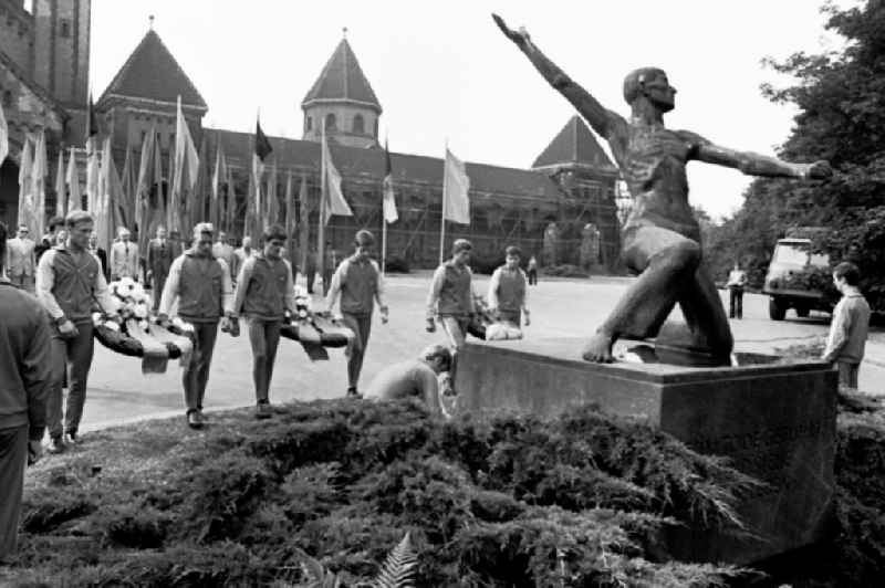 Gymnastics and Sports Festival Spartakiade in Leipzig in the state Saxony on the territory of the former GDR, German Democratic Republic